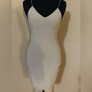 Divided Silver Sparkle Slip Mini Dress